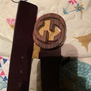 GG wooden buckle belt (real) 110/44